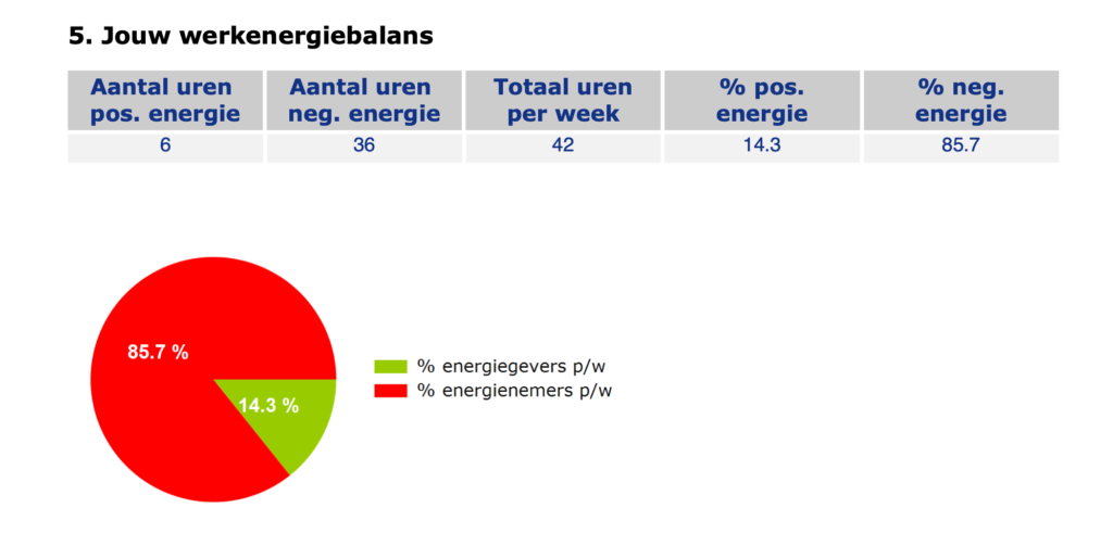 Werkenergiebalans van millennials. 