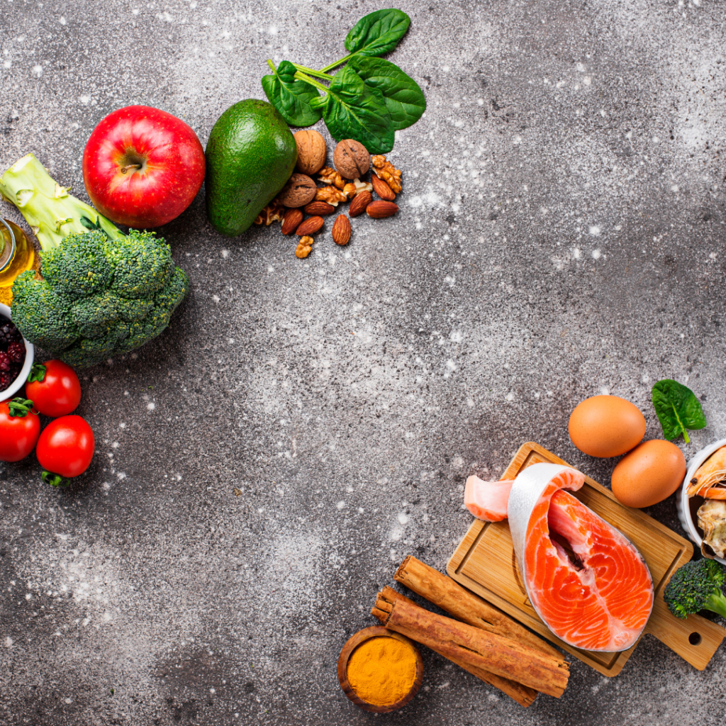 foto met gezonde voedings ingredienten